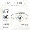 VONALA Moontone Moon Cat Anklet for Women Sterling Silver Black