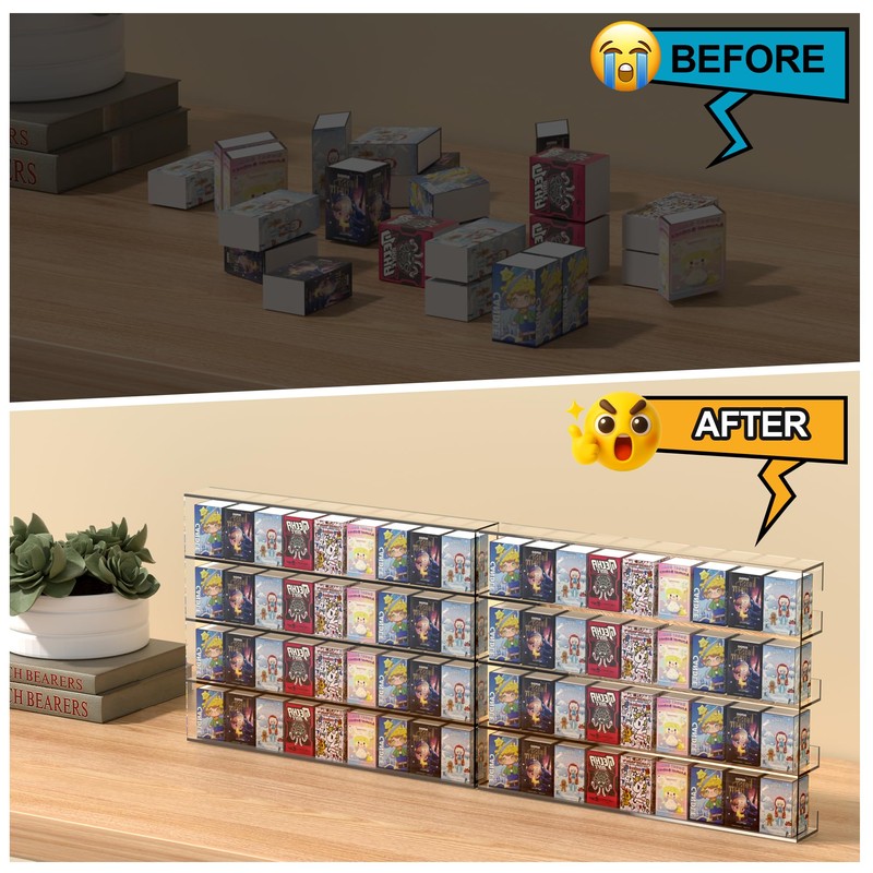Leadiy Wall Display Shelves, Acrylic Floating Shelves for Mini Toys,