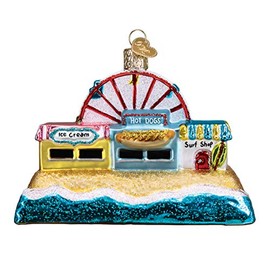 Old World Christmas Ornaments Beachscape Glass Blown Ornaments for Christmas Tree