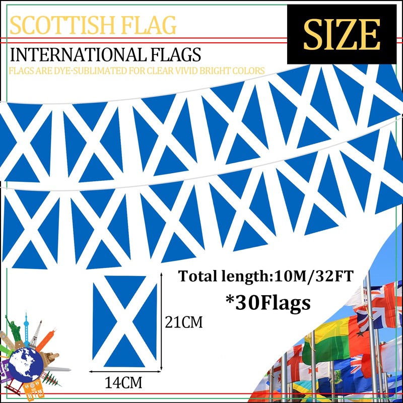 Länder Flaggen (Saitenfahnen 10m:Scotland)