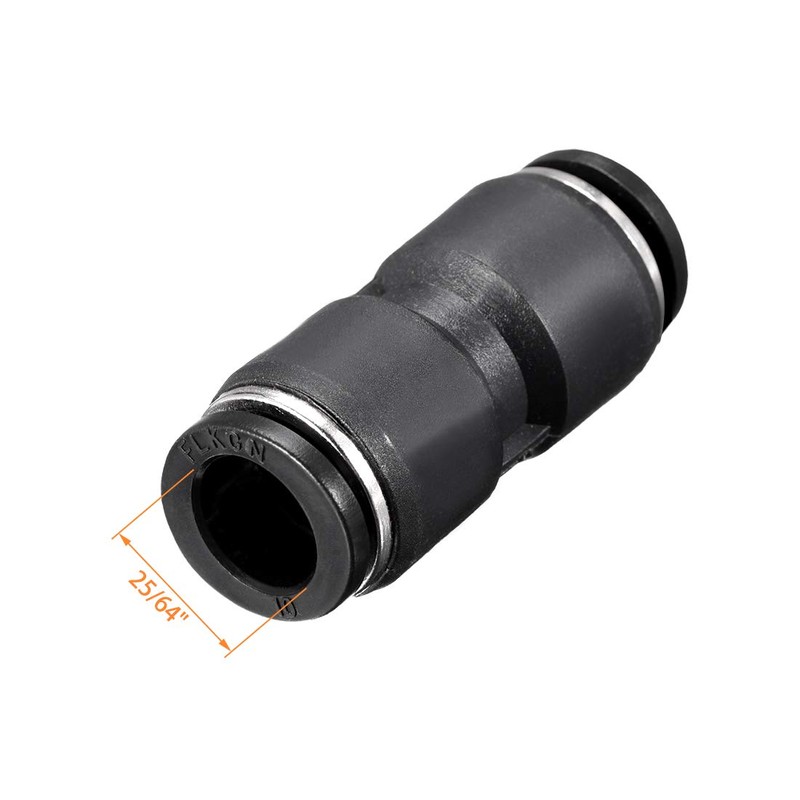 sourcing map Plastic Straight Union Push to Connect Tube Fitting