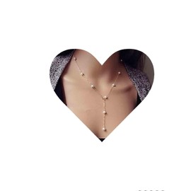 Yheakne Boho Pearl Lariat Necklace Gold Y Drop Necklace Chain Pearl Y Lariat Drop Chain Necklace Bridal Jewelry for Women and Girls