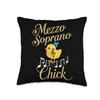 Mezzo Soprano Singer Vocal Vocalist Voice Singing Choir Throw Pillow