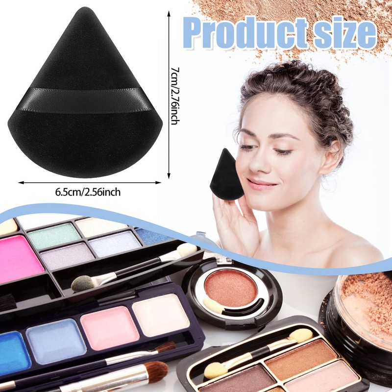 Pimoys 6 Pieces Powder Puff Face Soft Triangle for Loose