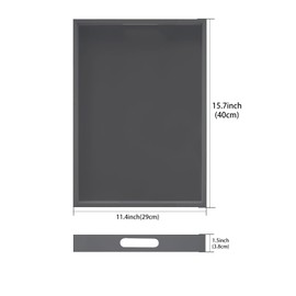 Krismax Wooden Serving Tray with Handles, Serving Platter 15.7x11.4 Inch Food Drinks Tray for Coffee Table,Decorative Storage Tray for Entertaining, Breakfast Tray in Bed,Lunch,Dinner,BBQ(Black)