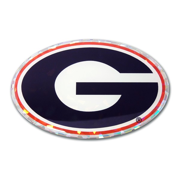 Elektroplate Georgia Bulldogs Color NCAA Reflective 3D Decal Domed Sticker Emblem