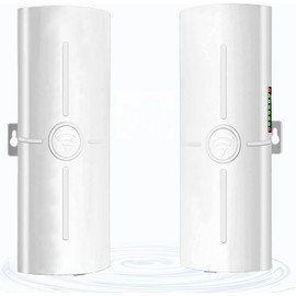 Point to Multipoint Outdoor Internet Long Range Wireless Bridge for Starlink Gen 3 Router, Starlink WiFi Extender, IP65 Waterproof, 5.8GHz 3KM 1000Mbps with 14dBi High Gain Antenna, 2 Pack