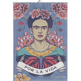 Ekelund Weavers - Frida Kahlo Design 'Vida' -100% Organic Cotton Dish Towel - @14 x 21 inches