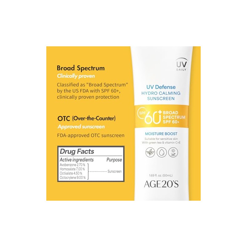 Protector solar hidrocalmante AGE20 UV Defense SPF 60 Protector solar