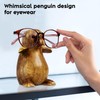 Penguin Eyeglass Holder Stand - Handcrafted in Indonesia - Wooden