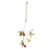 Creative Co-Op 7' H Metal Leaf & Acrylic Bead Ornament,