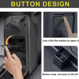 PIMCAR Center Console Hidden Organizer for 2025 2024 2023 Honda Accord LX EX Sport EX-L Sport-L Touring Hybrid Armrest Box Secret Compartment One-Touch Hidden Storage Accessories