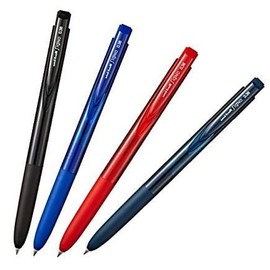 Uni Signo RT1 0.38mm ballpoint pen Rubber Grip & Click Retractable Ultra Micro & Extra Fine Point Gel Pens -0.38mm-black,Blue,Red,Blue Black Ink-Each 1 Pen- Set of 4
