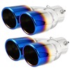 2PCS Dual Exhaust Tips, 2.5 Inch Inlet 3.5 Inch Outlet