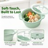 Collapsible Silicone Microwave Vegetable Steamer, 42oz Microwave Steamer with Lid