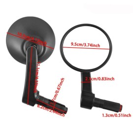 JMTBNO For Husqvarna Vitpilen 401 Round Motorcycle Handle Bar End Side Mirror 7/8'' 1''