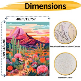 YALKIN Paint by Number for Adult Kits, DIY Oil Acrylic Painting Kits for Adults Beginners on Canvas for Home Wall Decor Gifts 16x20 inch/40X50CM (No Frame)