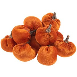 Hobby Lobby Orange Velvet Mini Pumpkins Package of 12 Bowl Filler Fall Decor Thanksgiving