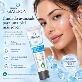 Punta Belleza | Inno Gialuron – Crema Antiarrugas y Suero Facial con Ácido Hialurónico + Parches para Ojos de Hidrogel | Ácido Hialurónico, Colágeno y