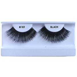 100 Pairs 100% Human Hair False Eyelashes Natural Black #101