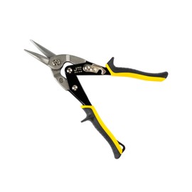 Jetech 10 Inch Offset Straight Cut Aviation Snips (6 Pack), Compound Action Tin Cutting Shears with Drop-Forged and Heat-Treated Cr-Mo Blades, Ergonomic TPR Soft Grip, Safety Latch for Sheet Metal