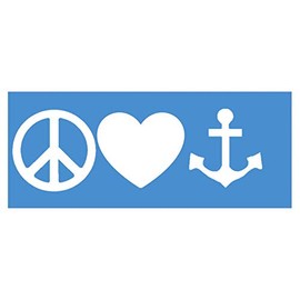 Peace Love Anchor Sticker *H74* 8" Vinyl Kayak bass Fishing Lake