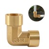 Pack of 2 Brass Angle 90°, 1/4 Inch Female Thread/IG,