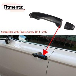 RLB-HILON Exterior Door Handle Compatible with Toyota Camry 2012 2013 2014 2015 2016 2017 Year, for Rear Left Driver Side or Rear Right Passenger Side Door