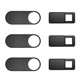 Cubierta Webcam , 6 Tapas Webcam Cover Deslizantes UltraFinas para Cámara Web de Portátil, iMac, MacBook Pro, Mac, Ordenador, SmartPhone, Tablets Protege tu Privacidad y Seguridad (Negro)
