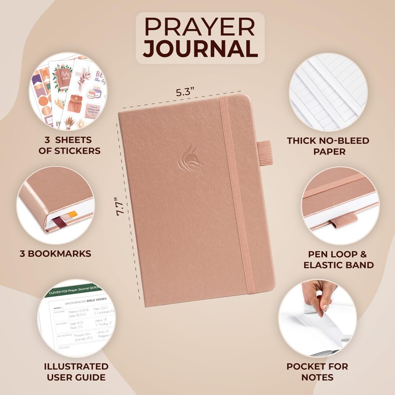 Clever Fox Prayer Journal – Daily Devotional & Gratitude Notebook