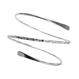 F Fityle Bracelets for upper arm, minimalist arm cuffs, bracelet, women's upper bangle, adjustable bracelet, boho punk band, spiral upper bangle, jewellery for women, Metal