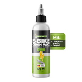 OH3 Fitgadgets eBike Chain Wax 120 ml, PTFE-Free with Carnauba Wax & Graphite, Optimised for eBikes with High Torque, Also for MTB, Gravel & Road Bike, Reduces Friction & Wear, Made in Germany