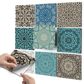 Glue over the Tiles; Motif Film Stickers, Bathroom Film, Decorative Film, Bathroom Design, Design Motif, Moroccan Motif, 9 pieces