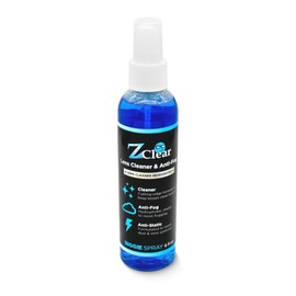 Z Clear Anti-Fog 6oz Spray | Eye glasses cleaner | Goggles anti fog | Sunglasses cleaner | Windshields | Mirrors | Visors | Safe for all Lenses |+ With Microfiber Cloth
