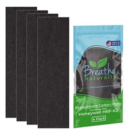 Breathe Naturally - Extra Thick Carbon Pre-Filters Compatible with Honeywell HRF-K2 Series Air Purifiers - Made in the USA -Ideal for Optimal Air Purification & Odor Control(4 Pack Carbon Pre-filters)