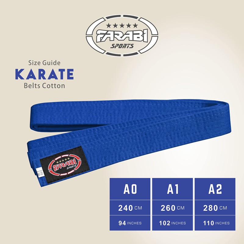 Farabi Sports Karate Belt Multiple Colours Karate Belt Judo Karate