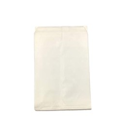 N'icePackaging 100 Qty 4" x 6" Decorative Flat Paper Gift Bags - Plain White Kraft Bags - for Sales/Treats/Parties Cookies/Gifts