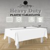 White 6 Pack Premium Disposable Plastic Tablecloth 54 Inch. x