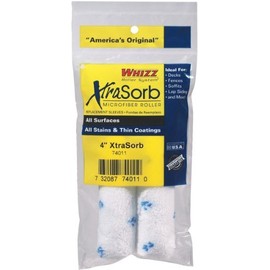 Whizz XtraSorb Microfiber 3/8 in. x 4 in. W Mini Paint Roller Cover For Smoothy to Semi Smooth