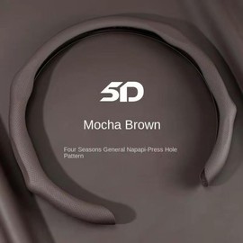 2025 Upgrade-Napa Nappa Leather Steering Wheel Cover New Quick Turn Non-Slip Breathable Ultra-Thin Universal Grip Cover Suitable for Four Seasons Card Cover Vehicle Interior Automotive sunlight soap - Colour: [Mocha Brown] Napa leather