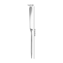 Lotsdonxia Stainless Steel Makeup Spatula – Dual-Ended Ergonomic Stirring Rod for Mixing Foundation, Cream, Skincare, and Cosmetics (163mm)