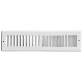 Sierra Grates 4"H x 10"W [Duct Opening] Toe Kick Vent Cover | 2x10 Cabinet Toe Kick Space Register Grille | Outer Dimensions: 6" X 12" | White