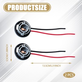 HEVLE 2PCS 1156 LED Bulb Socket Holder, Turn Signal Tail Light Brake Light Base Plug Connector Pre-Wired Wiring Sockets, BA15S P21W Wiring Harness Adapter, Car Accessories for Car