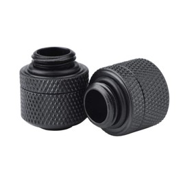 Fishlor Pipe Fitting, 2 Pieces G1/4 Thread, Flexible Pipe Connector, Brass, Two Touch Screw Connection for PC Water Cooling, Water Cooling Kit, Water Cooling PC
