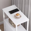TUTOTAK Small Narrow End Table, Set of 2, Side Table,