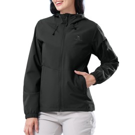 CAMELSPORTS Women's Rain Jacket Lightweight Windbreaker Hooded Raincoat Windproof Coat Shell for Outdoor Hiking