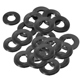 PATIKIL M12 Rubber Flat Washer, 20 Pack 12mm ID 24mm OD 3mm Thick Sealing Spacer Gasket Ring for Faucet Pipe Water Hose Fastener Bolt, Black