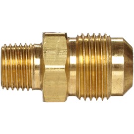 Anderson Metals - 54048-0806 Brass Tube Fitting, Half-Union, 1/2" Flare x 3/8" Male Pipe