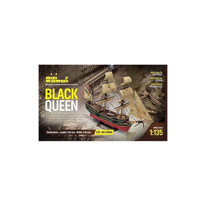 Mini MAMOLI Model Kit Barca Black Queen Series Miniamoli Scala