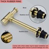 ZASLEME Brass Round Bottle P Trap, Basin Sink Waste Trap